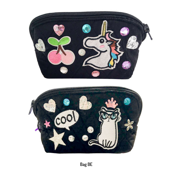 Girls Black Decorated Bags!