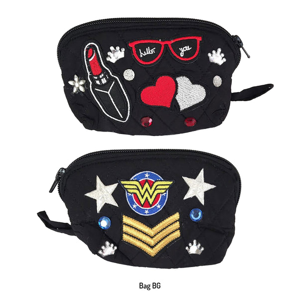 Girls Black Decorated Bags!