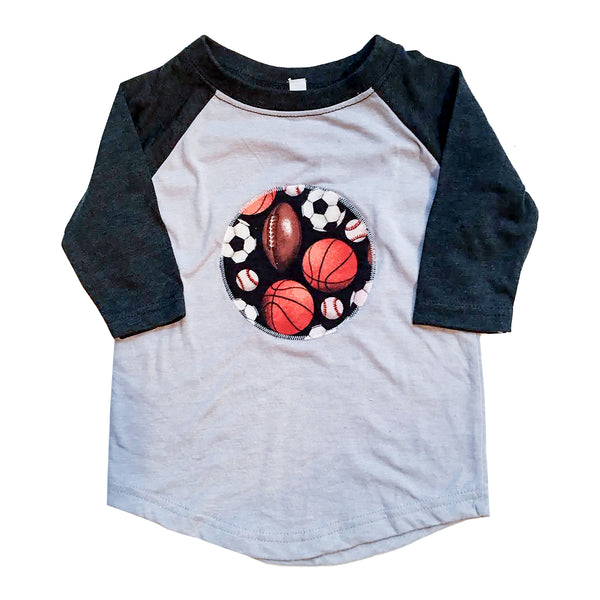 3/4 Length All Sports: T-shirt for kids. Soccer, basketball sports