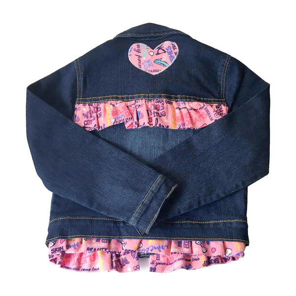 Frilly Jean Jackets Pink Frill