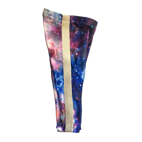 Star struck! Galaxy Legging with Gold Stripe