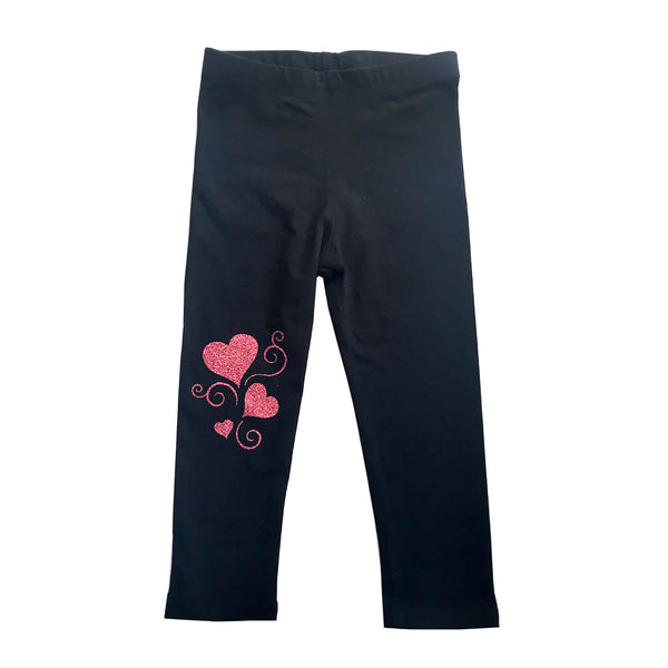 Hearts a swirl Legging pink glitter