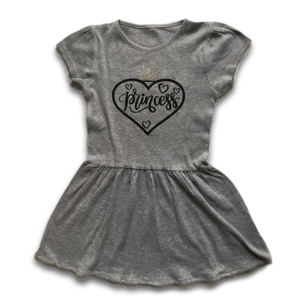 Gray Swirl Princess Dress