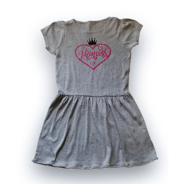 Gray Swirl Princess Dress for girls