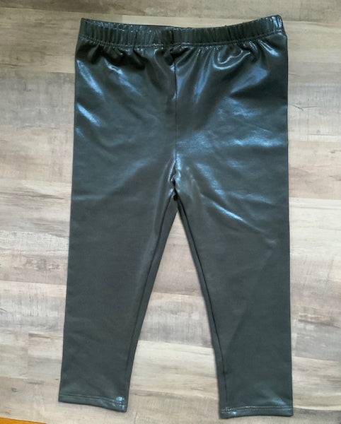 Girls Gray Mystique Metallic Leggings, Sizes 12m-8Y