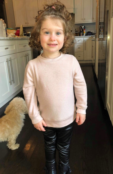 Black Faux Leather Leggings, Sizes 12m-8y