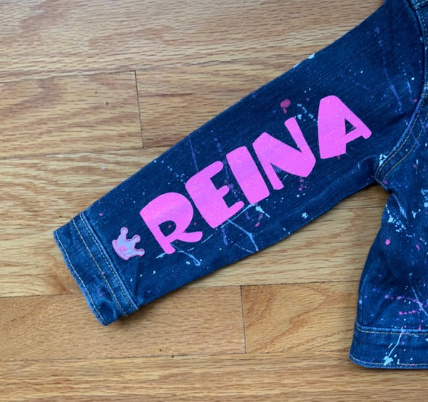 Girls Personalized Custom Denim Jacket, Sizes 5y