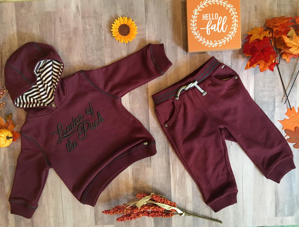 Krickets Boys Winter Burgundy Shirt, Sizes 12m-3T