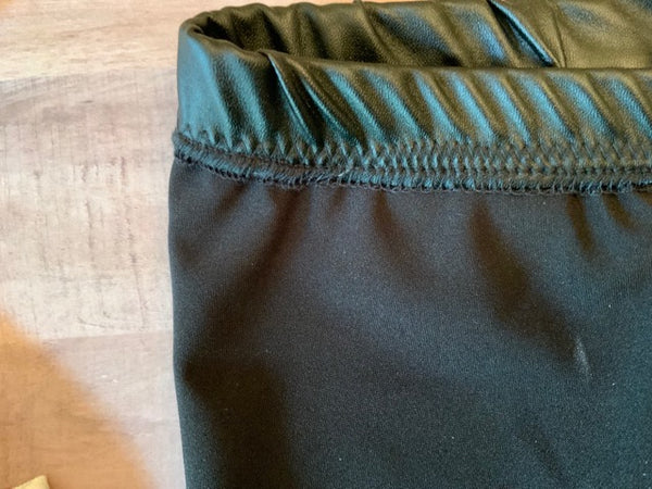 Black Faux Leather Leggings, Sizes 12m-8y
