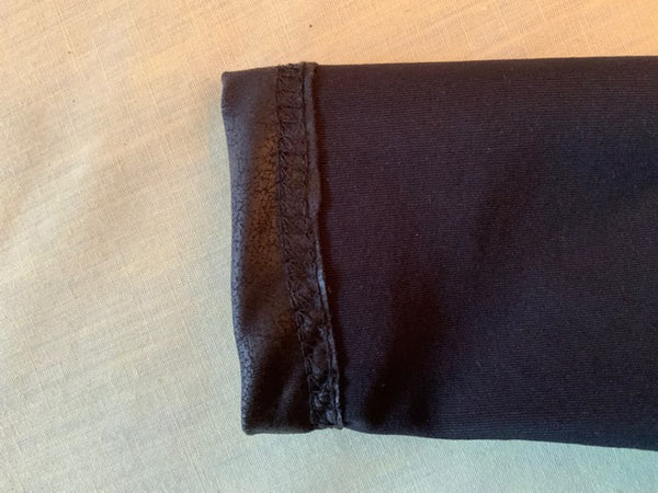 Black Textured Pleather Leggings Size 12m-8y