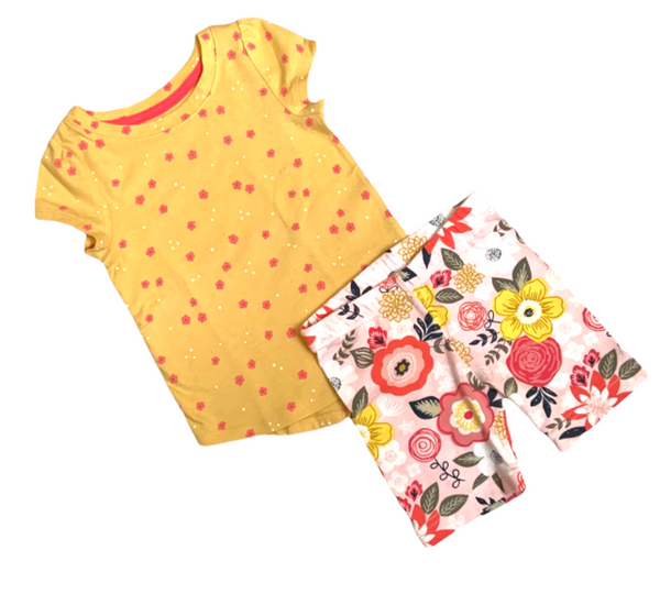 Girls Modern Floral Bike Shorts