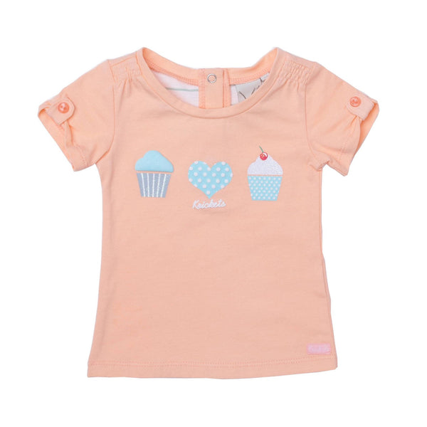 Krickets Baby Cupcake Top, Grey Capri Set, Size 6m-24m