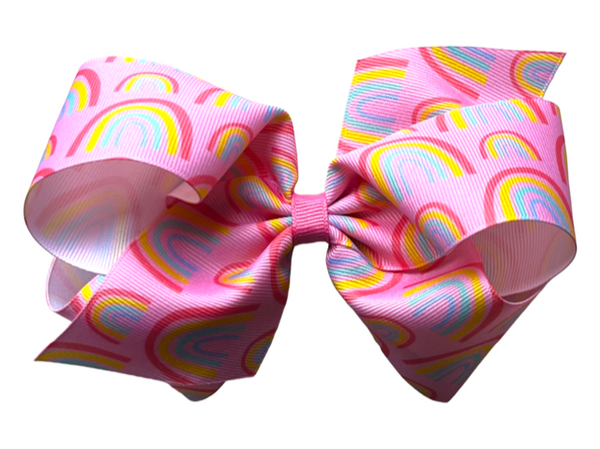 Wee One Tie Dye and Rainbow Hair Bows