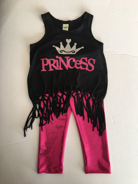 Girls Pink Metallic Leggings, Sizes 12m-8y
