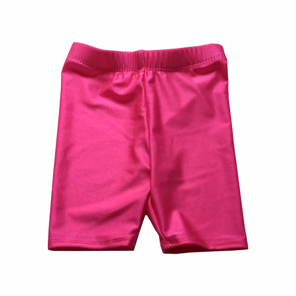 Tropical Neon Bike Shorts - Blue and Pink