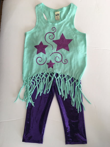 Purple Metallic Leggings, Sizes 12m-8y