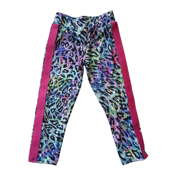 Disco Dancing Rainbow Cheetah Kids Legging