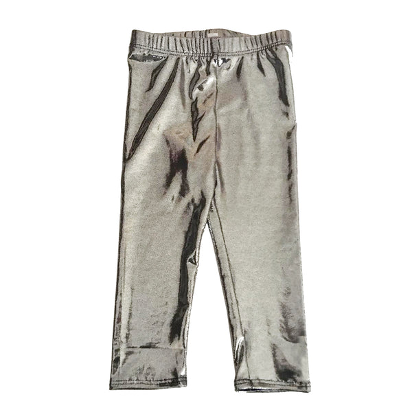 Starry Silver Shining Bright Metallic Legging