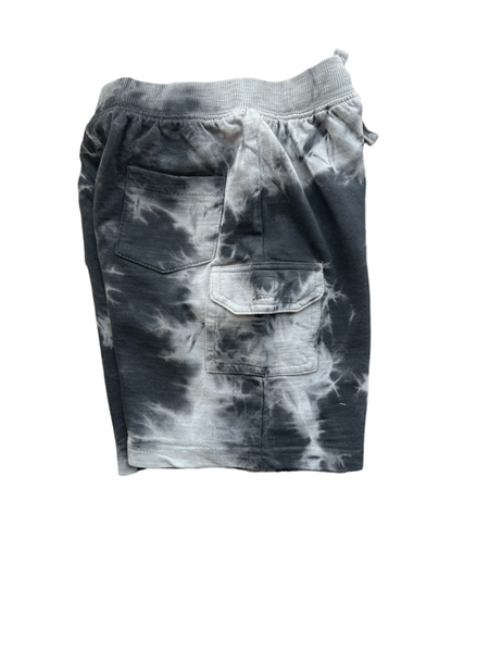 Boys Black Grey Garment Dyed Terry Shorts  Sizes 2T-7