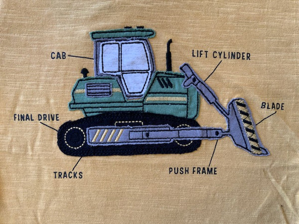 Boys Short Sleeve Bulldozer T shirt and Camo Shorts Sizes 12m-24m