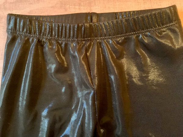 Girls Black Mystique Metallic Leggings, Sizes 12m-8y