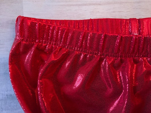 Girls Red Metallic Leggings, Sizes 12m-8Y