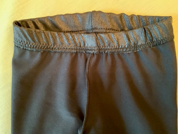 Black Textured Pleather Leggings Size 12m-8y
