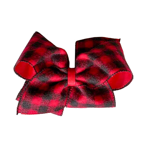 Buffalo Plaid Girls Hair Bow