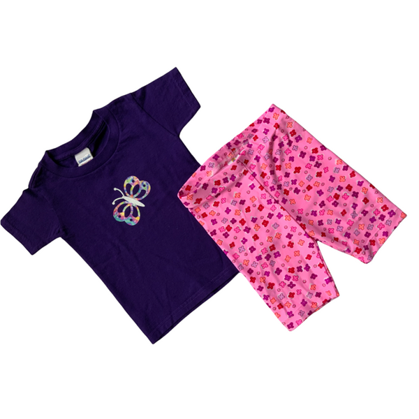 Girls Pink Floral Bike Shorts, Sizes 12m-4yrs.