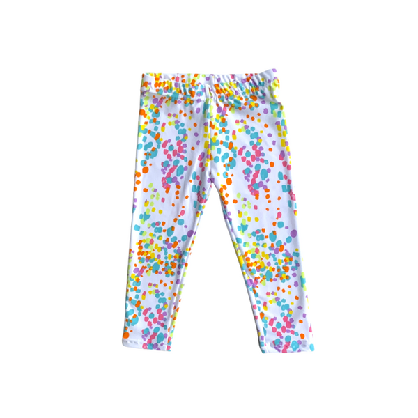 Girls Spring Multi Colored Confetti Leggings