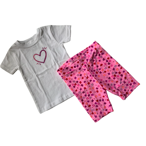 Girls Pink Floral Bike Shorts, Sizes 12m-4yrs.