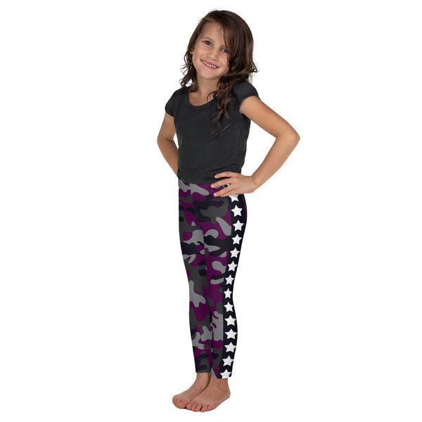 Purple Camo and Stars Kid's Sublimation Leggings