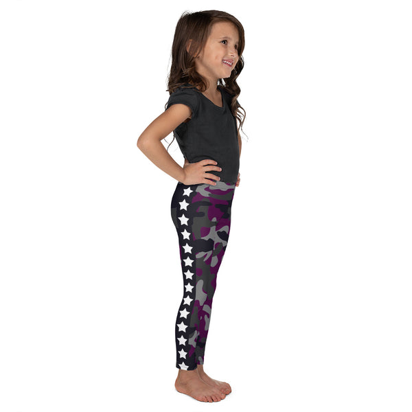 Purple Camo and Stars Kid's Sublimation Leggings