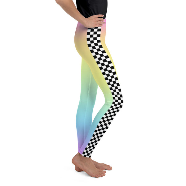 Rainbow Racer Youth Leggings Sublimation