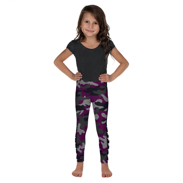 Purple Camo and Stars Kid's Sublimation Leggings