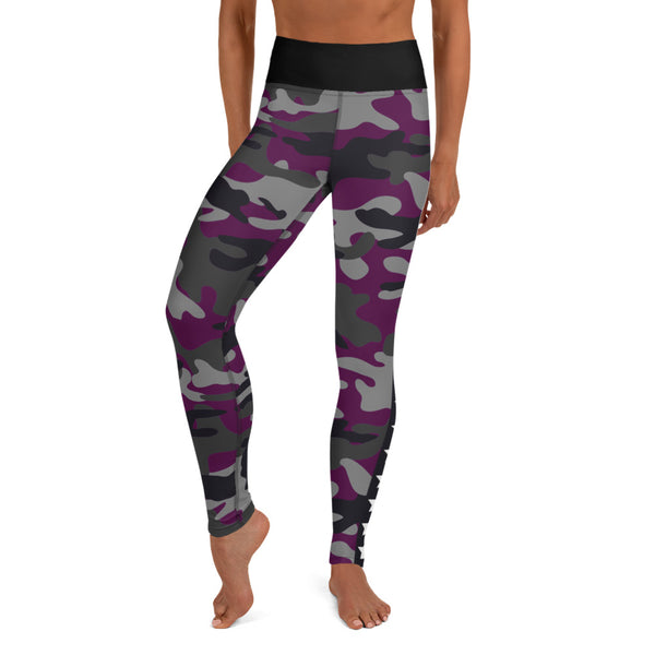 Purple Camo and Stars Youth Sublimation Leggings