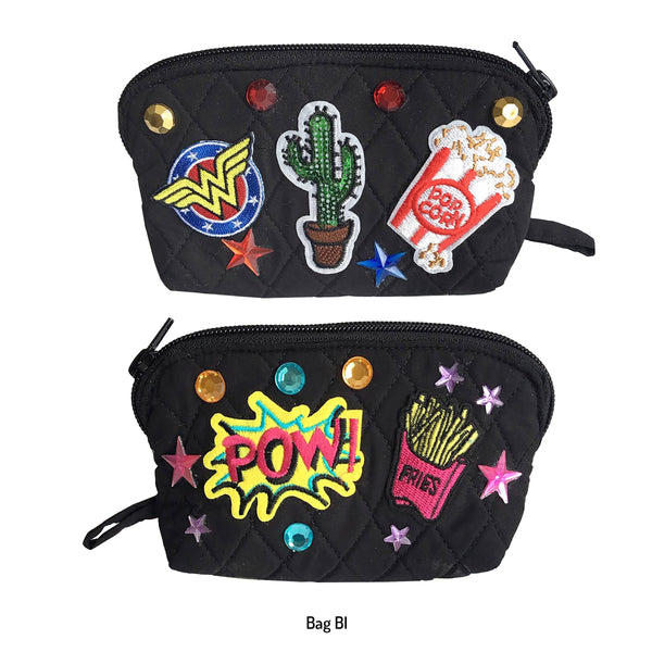 Girls Black Decorated Bags!