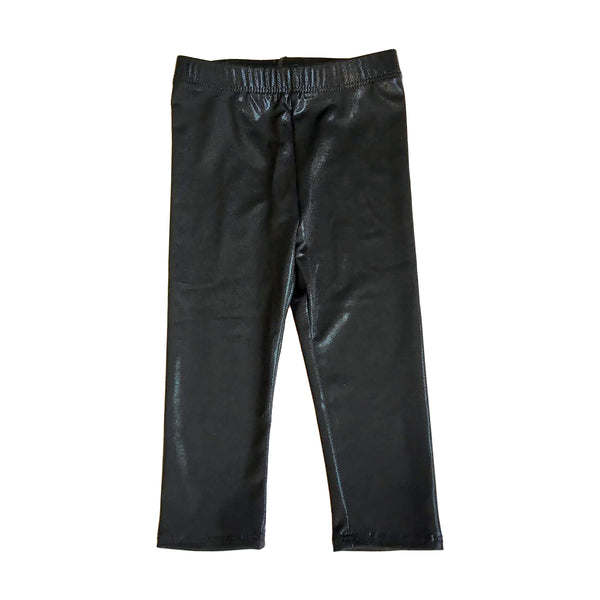 Black Faux Leather Leggings, Sizes 12m-8y
