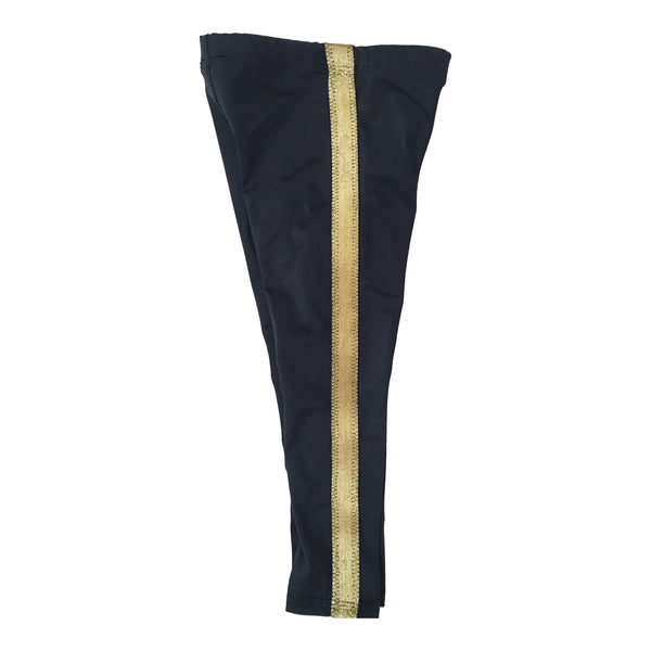 Black and Gold Go Together - Striped Kids Legging sleek trendy elegant