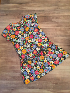 Girl's Summer Colorful Floral Dress, Size 4