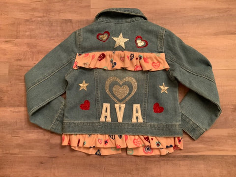 Girls Toddler Personalized Jean Jacket, Size 3T