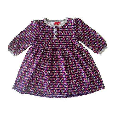 Krickets Collection Girls Leaf Print Dress