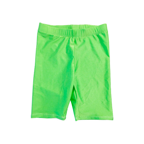 Unisex Lime Green Bike Shorts, Sizes 12m-10y