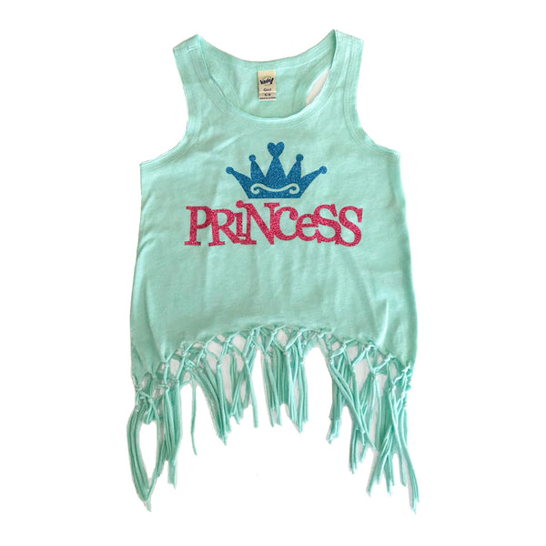 Girls Fringed Decorated Tank Top, Size 3T, 5/6