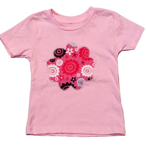 Floral Design Pink T Shirt