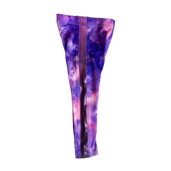 Purple Cotton Candy Cloud Legging with Metallic Stripe