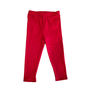 Cotton Spandex Red Leggings, Size 18m, 2T, 5y