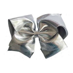 Wee Ones Stargazer Silver Metallic Bow