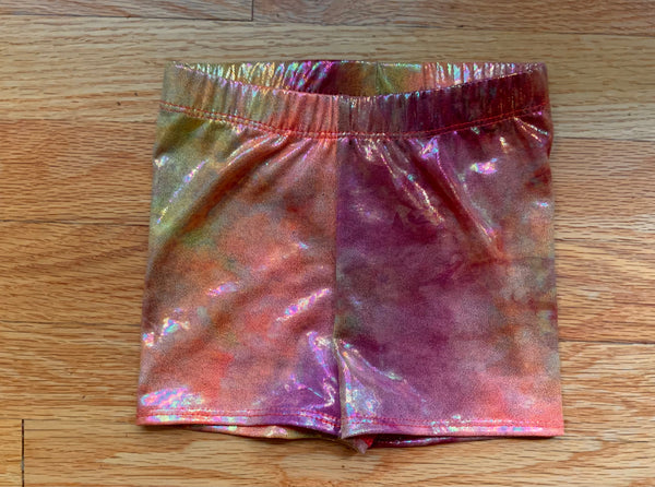 Sunset Tie Dye Biker Shorts, Size 18m-10y