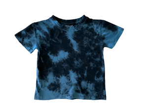 Boys Crumple Indigo Tie Dye Shirt Tee Size 12m- 12